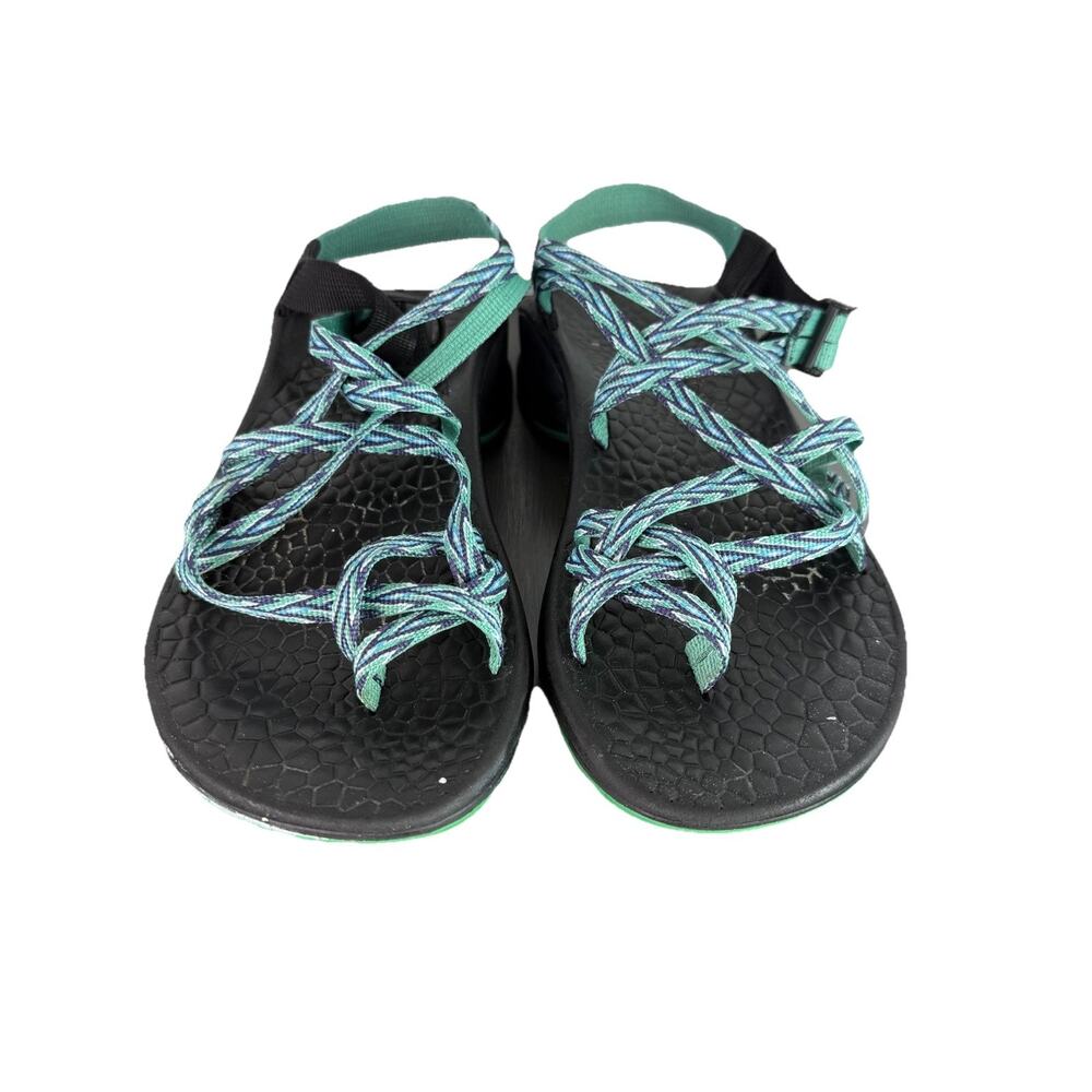 Chaco ZX/2 Classic Sandals Womens‎ 8 Black Green Blue Action Hiking Dagger Sport